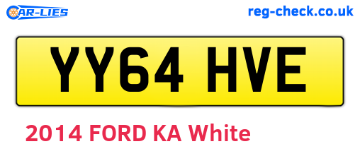 YY64HVE are the vehicle registration plates.