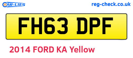 FH63DPF are the vehicle registration plates.