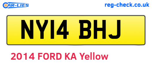 NY14BHJ are the vehicle registration plates.