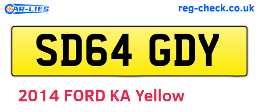 SD64GDY are the vehicle registration plates.