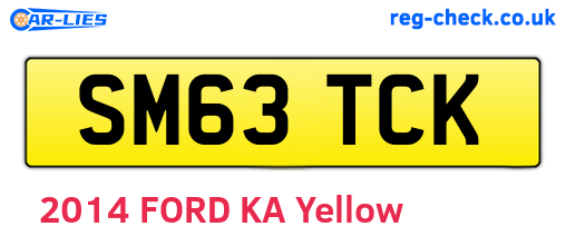 SM63TCK are the vehicle registration plates.