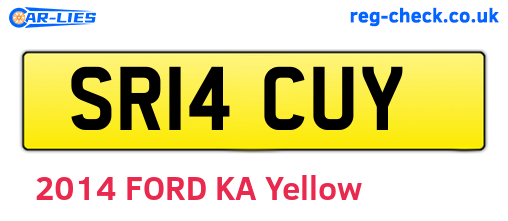 SR14CUY are the vehicle registration plates.