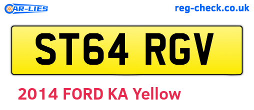 ST64RGV are the vehicle registration plates.
