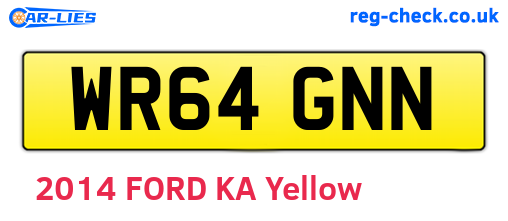 WR64GNN are the vehicle registration plates.