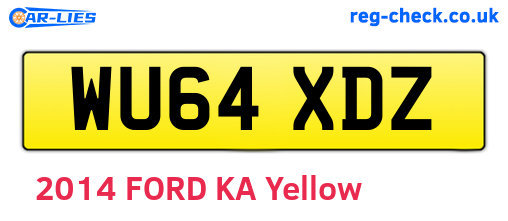 WU64XDZ are the vehicle registration plates.