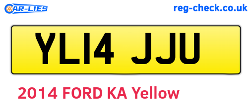 YL14JJU are the vehicle registration plates.