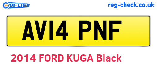 AV14PNF are the vehicle registration plates.