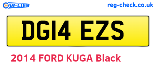 DG14EZS are the vehicle registration plates.