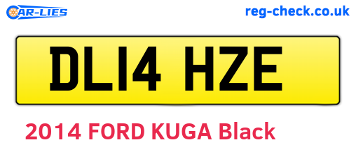 DL14HZE are the vehicle registration plates.