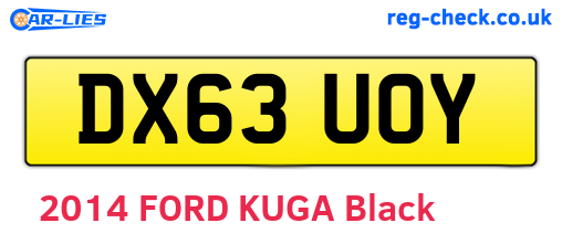 DX63UOY are the vehicle registration plates.