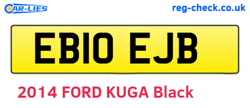 EB10EJB are the vehicle registration plates.