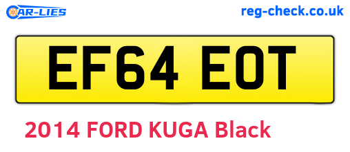 EF64EOT are the vehicle registration plates.