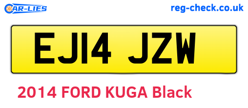 EJ14JZW are the vehicle registration plates.