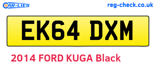 EK64DXM are the vehicle registration plates.