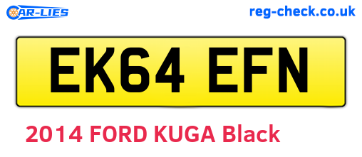 EK64EFN are the vehicle registration plates.