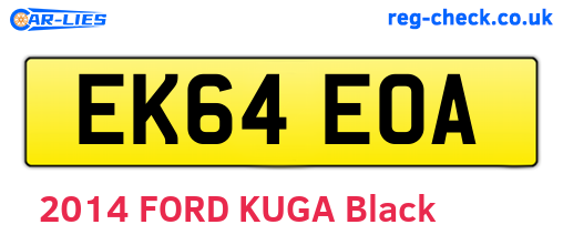 EK64EOA are the vehicle registration plates.