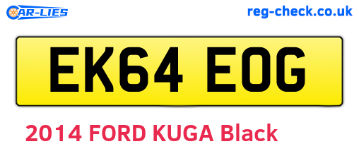 EK64EOG are the vehicle registration plates.