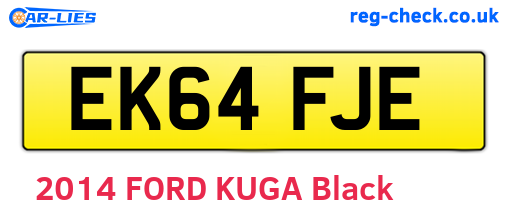EK64FJE are the vehicle registration plates.