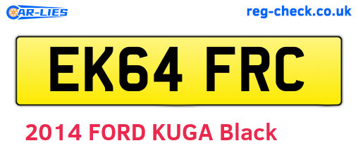 EK64FRC are the vehicle registration plates.