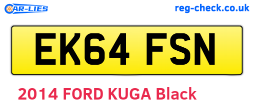 EK64FSN are the vehicle registration plates.