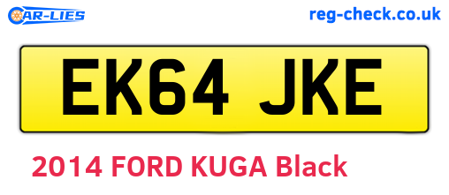 EK64JKE are the vehicle registration plates.
