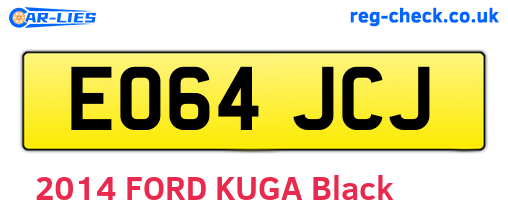 EO64JCJ are the vehicle registration plates.