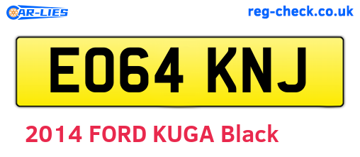 EO64KNJ are the vehicle registration plates.