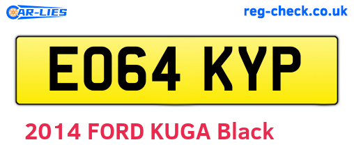 EO64KYP are the vehicle registration plates.
