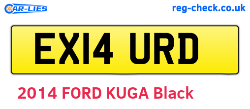 EX14URD are the vehicle registration plates.