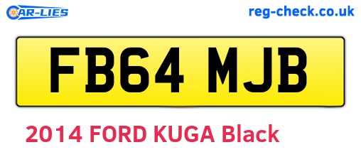 FB64MJB are the vehicle registration plates.