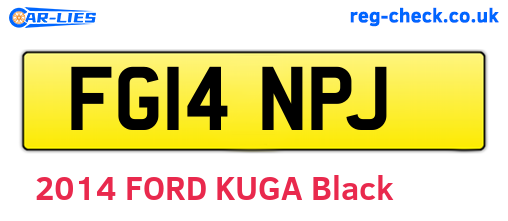 FG14NPJ are the vehicle registration plates.