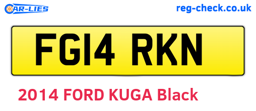 FG14RKN are the vehicle registration plates.