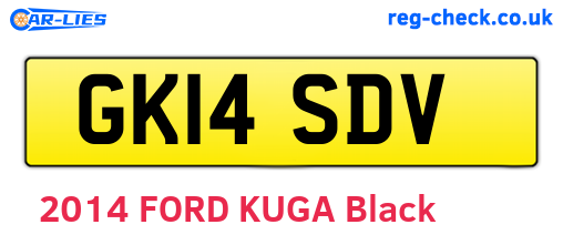 GK14SDV are the vehicle registration plates.