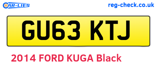 GU63KTJ are the vehicle registration plates.