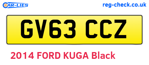 GV63CCZ are the vehicle registration plates.