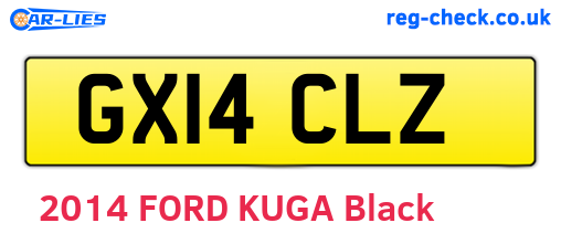 GX14CLZ are the vehicle registration plates.