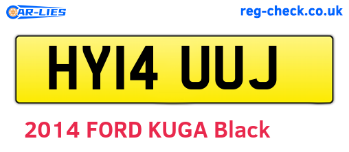 HY14UUJ are the vehicle registration plates.
