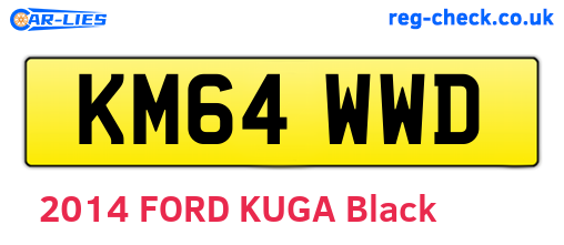KM64WWD are the vehicle registration plates.