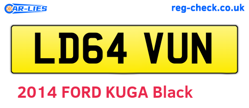 LD64VUN are the vehicle registration plates.