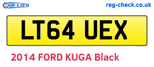 LT64UEX are the vehicle registration plates.