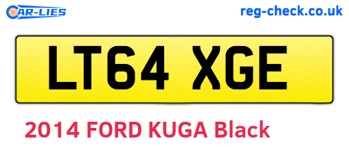 LT64XGE are the vehicle registration plates.