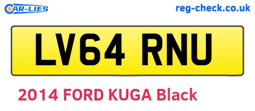 LV64RNU are the vehicle registration plates.
