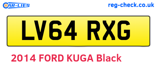 LV64RXG are the vehicle registration plates.