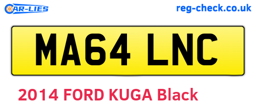 MA64LNC are the vehicle registration plates.