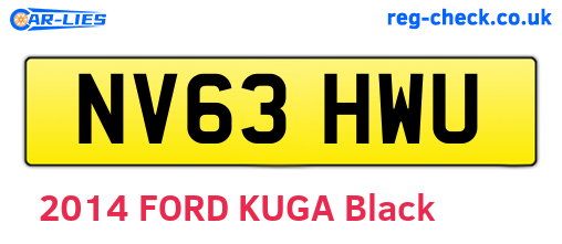 NV63HWU are the vehicle registration plates.