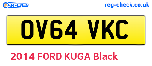 OV64VKC are the vehicle registration plates.