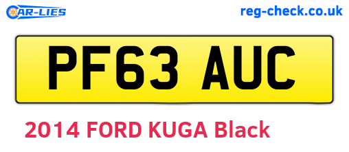 PF63AUC are the vehicle registration plates.