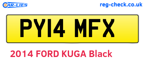 PY14MFX are the vehicle registration plates.
