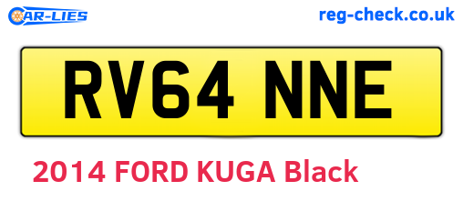 RV64NNE are the vehicle registration plates.