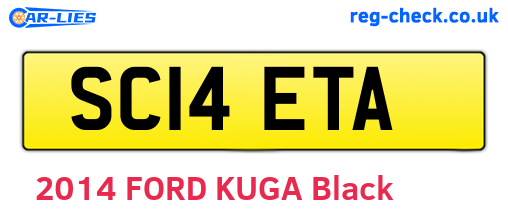 SC14ETA are the vehicle registration plates.